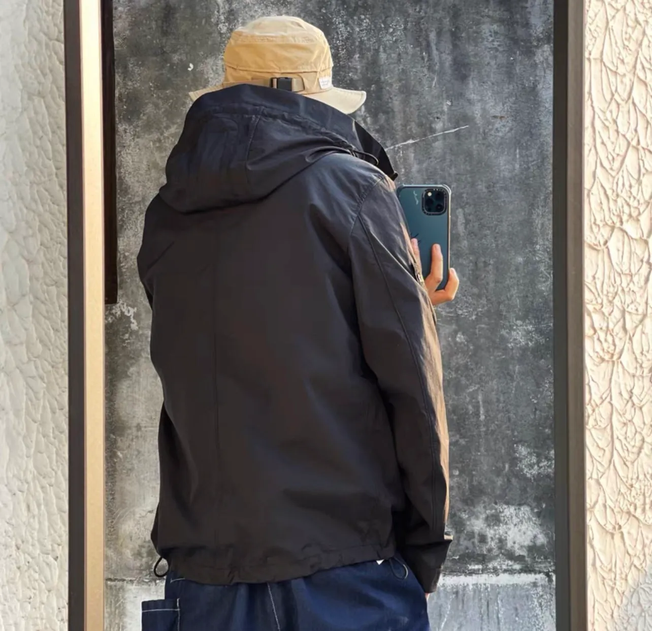 8856#P260💰 Stone Island Stone Island 3L-tc material hooded jacket jacket Color: Black Size: M-XXL
